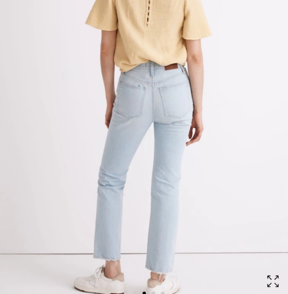 Madewell Slim Demi Boot HR Straight Leg Subtle Flare Hem Stretch Preppy Jean 30P - Picture 2 of 9